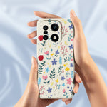 For OnePlus 15 5G Case Colorful Flower Branches Pattern Printing Straight Edge TPU Phone Back Cover