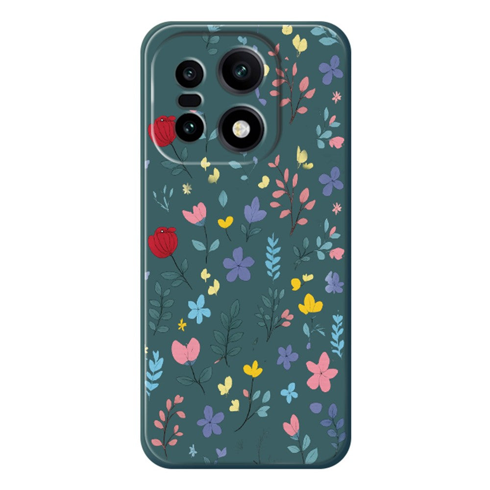 For OnePlus 15 5G Case Colorful Flower Branches Pattern Printing Straight Edge TPU Phone Back Cover