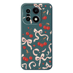 For OnePlus 15 5G Case Big Bow Cherry Pattern Printing Straight Edge TPU Phone Back Cover