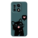 For OnePlus 15 5G Case Love Black Cat Pattern Printing Straight Edge TPU Phone Back Cover