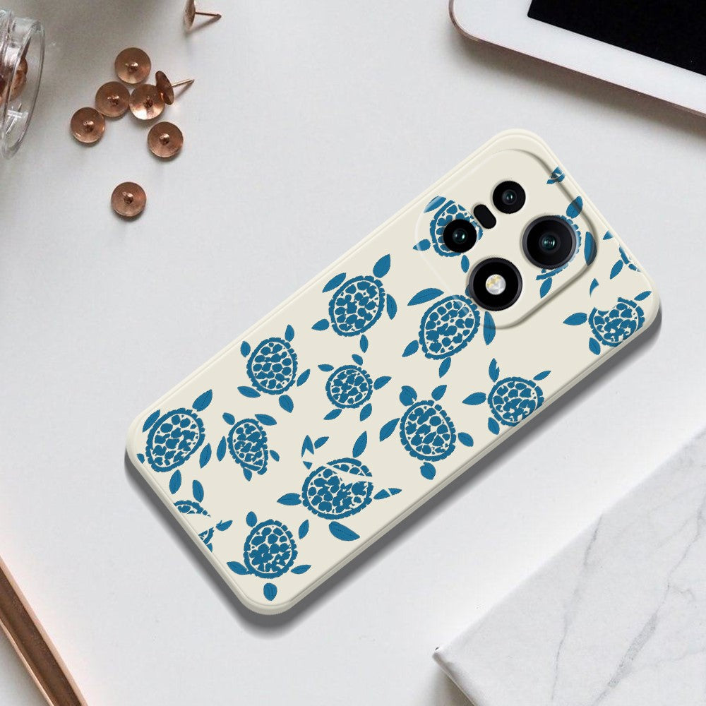 For OnePlus 15 5G Case Blue Turtle Pattern Printing Straight Edge TPU Phone Back Cover