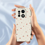 For OnePlus 15 5G Case Red Cherry Pattern Printing Straight Edge TPU Phone Back Cover