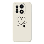 For OnePlus 15 5G Case Black Love Pattern Printing Straight Edge TPU Phone Back Cover