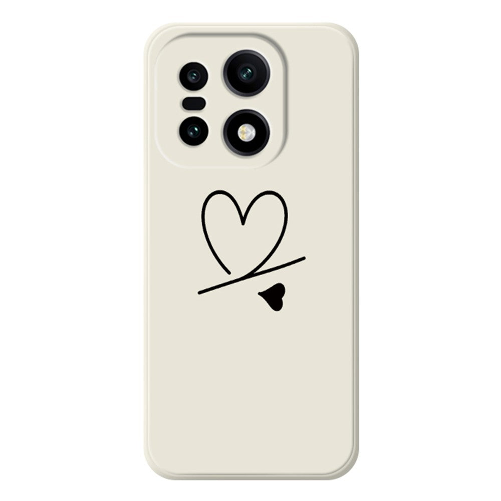 For OnePlus 15 5G Case Black Love Pattern Printing Straight Edge TPU Phone Back Cover