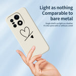 For OnePlus 15 5G Case Black Love Pattern Printing Straight Edge TPU Phone Back Cover