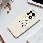 For OnePlus 15 5G Case Black Love Pattern Printing Straight Edge TPU Phone Back Cover