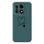 For OnePlus 15 5G Case Black Love Pattern Printing Straight Edge TPU Phone Back Cover