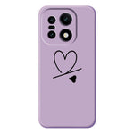 For OnePlus 15 5G Case Black Love Pattern Printing Straight Edge TPU Phone Back Cover