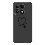 For OnePlus 15 5G Case Black Love Pattern Printing Straight Edge TPU Phone Back Cover