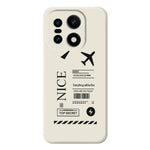 For OnePlus 15 5G Case Boarding Ticket Pattern Printing Straight Edge TPU Phone Back Cover