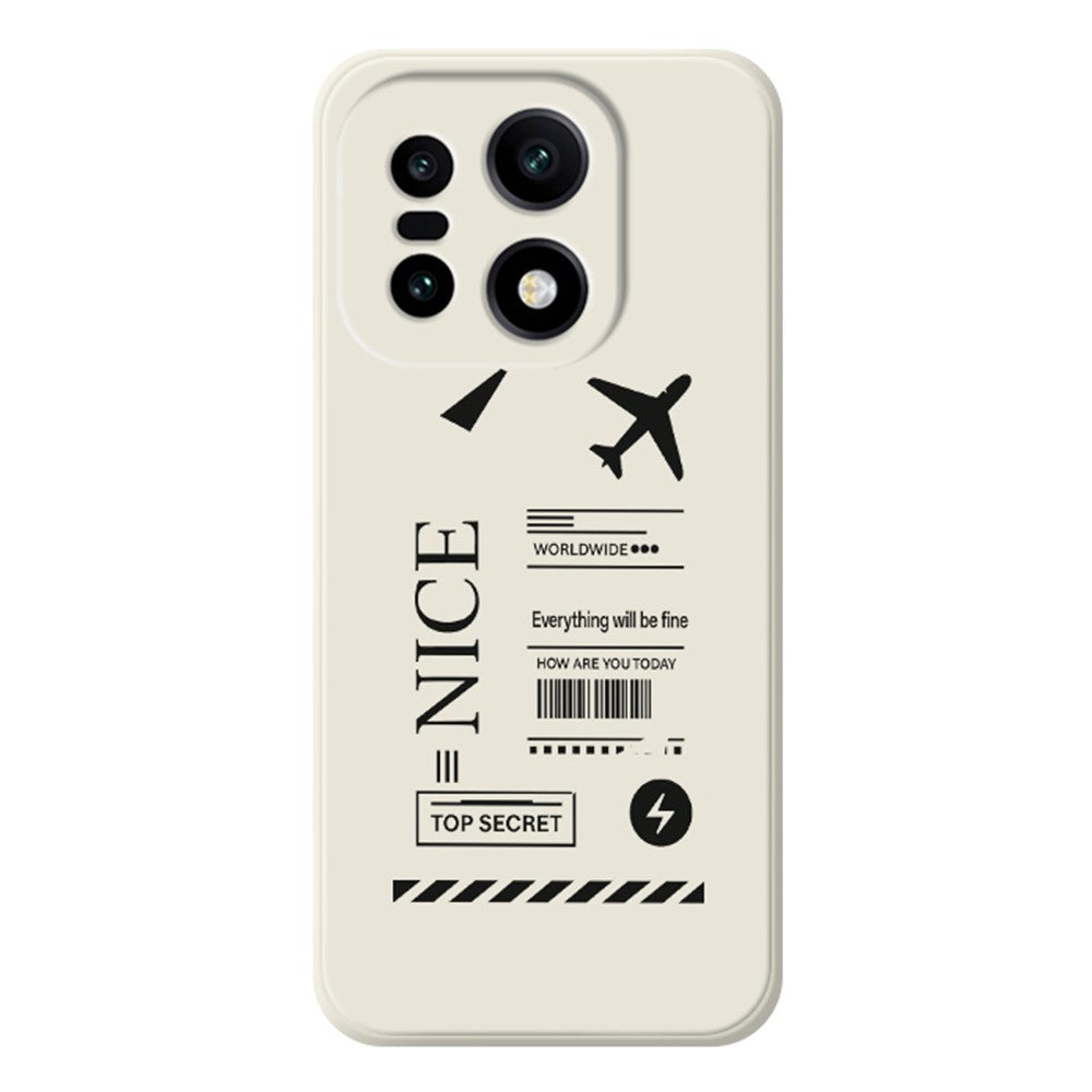 For OnePlus 15 5G Case Boarding Ticket Pattern Printing Straight Edge TPU Phone Back Cover