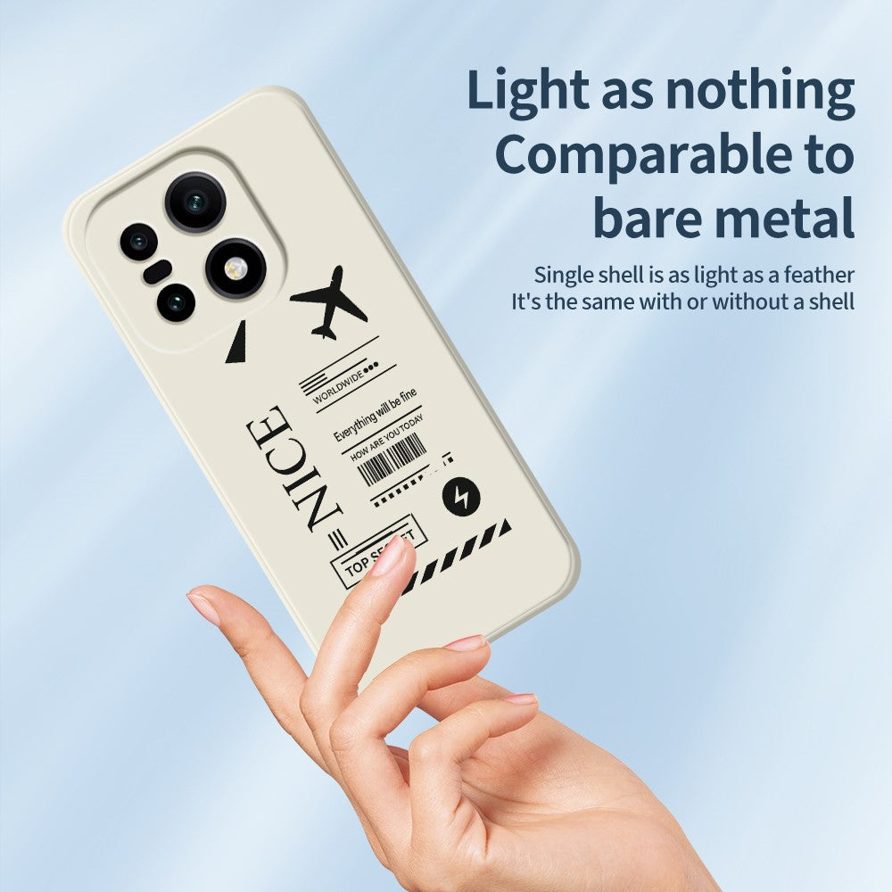 For OnePlus 15 5G Case Boarding Ticket Pattern Printing Straight Edge TPU Phone Back Cover