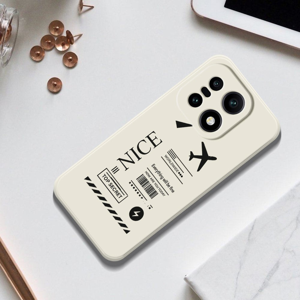 For OnePlus 15 5G Case Boarding Ticket Pattern Printing Straight Edge TPU Phone Back Cover