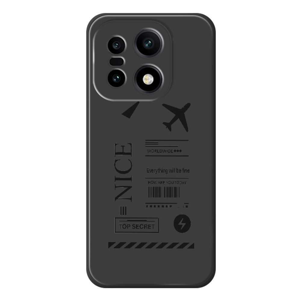 For OnePlus 15 5G Case Boarding Ticket Pattern Printing Straight Edge TPU Phone Back Cover
