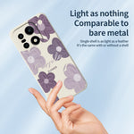 For OnePlus 15 5G Case Purple Flower Pattern Printing Straight Edge TPU Phone Back Cover