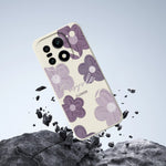 For OnePlus 15 5G Case Purple Flower Pattern Printing Straight Edge TPU Phone Back Cover