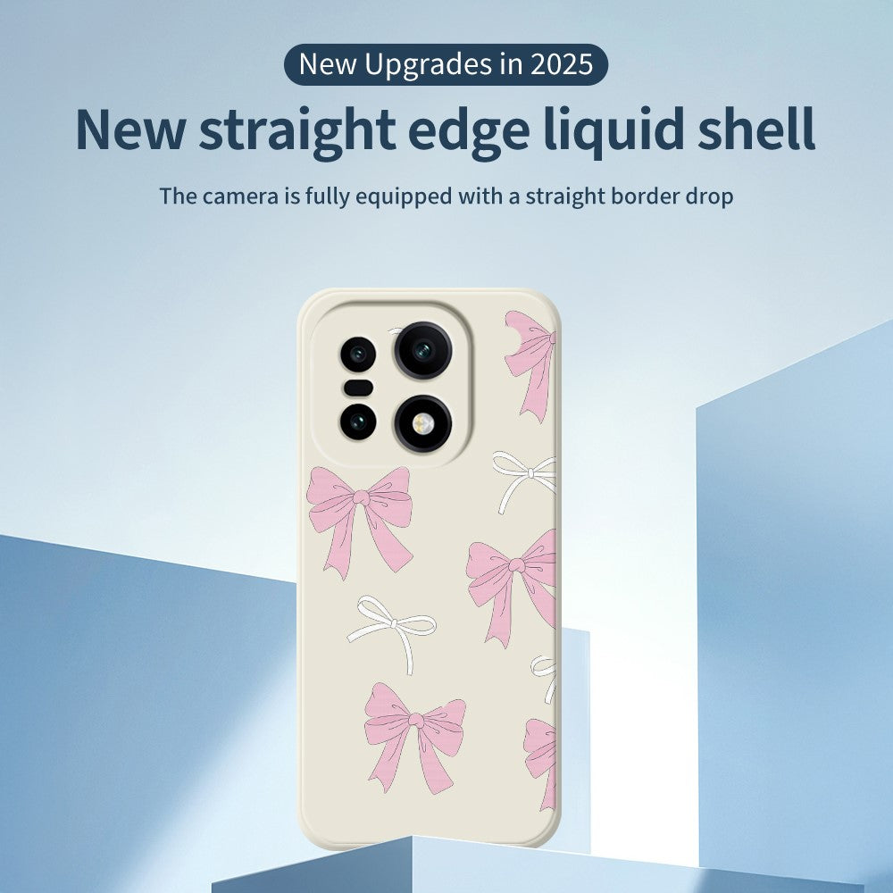 OnePlus 15 5G-skal med rosa rosetter och mönster, rak kant i TPU-fodral