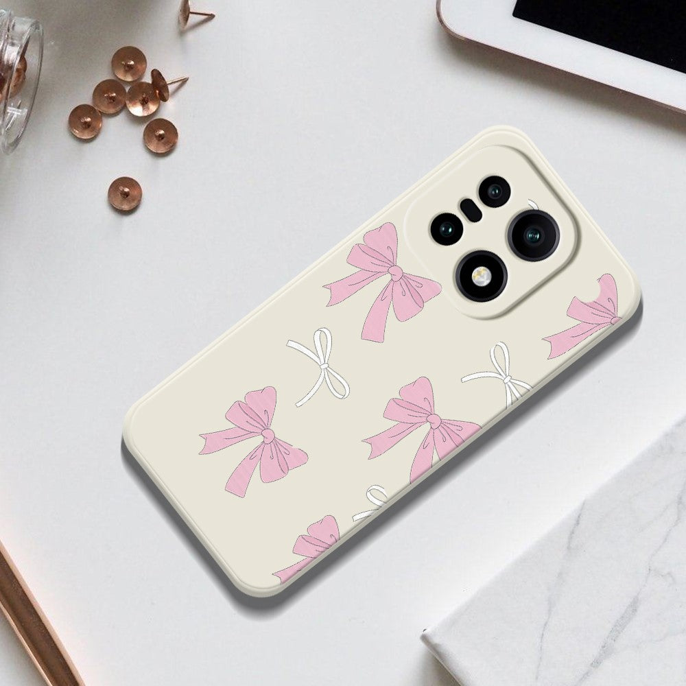 OnePlus 15 5G-skal med rosa rosetter och mönster, rak kant i TPU-fodral