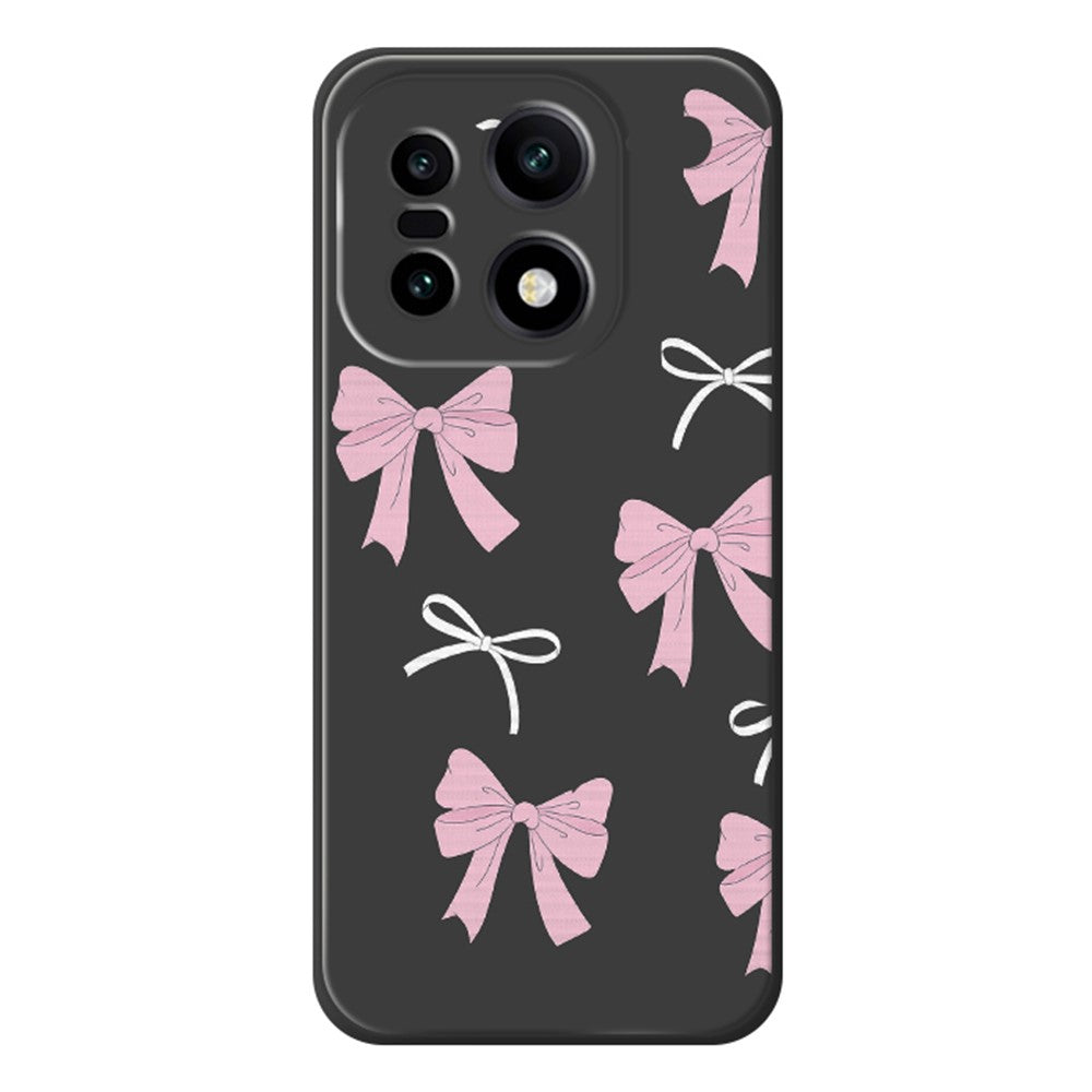 OnePlus 15 5G-skal med rosa rosetter och mönster, rak kant i TPU-fodral