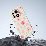 For OnePlus 15 5G Case Shell Peach Blossom Pattern Printing Straight Edge TPU Phone Back Cover