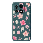 For OnePlus 15 5G Case Shell Peach Blossom Pattern Printing Straight Edge TPU Phone Back Cover