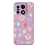 For OnePlus 15 5G Case Shell Peach Blossom Pattern Printing Straight Edge TPU Phone Back Cover