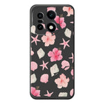 For OnePlus 15 5G Case Shell Peach Blossom Pattern Printing Straight Edge TPU Phone Back Cover