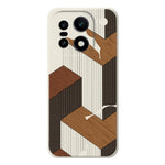 For OnePlus 15 5G Case Geometric Wood Grain Pattern Printing Straight Edge TPU Phone Back Cover