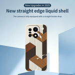 For OnePlus 15 5G Case Geometric Wood Grain Pattern Printing Straight Edge TPU Phone Back Cover