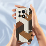 For OnePlus 15 5G Case Geometric Wood Grain Pattern Printing Straight Edge TPU Phone Back Cover