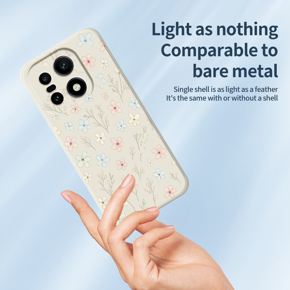 For OnePlus 15 5G Case Small Flower Branches Pattern Printing Straight Edge TPU Phone Back Cover