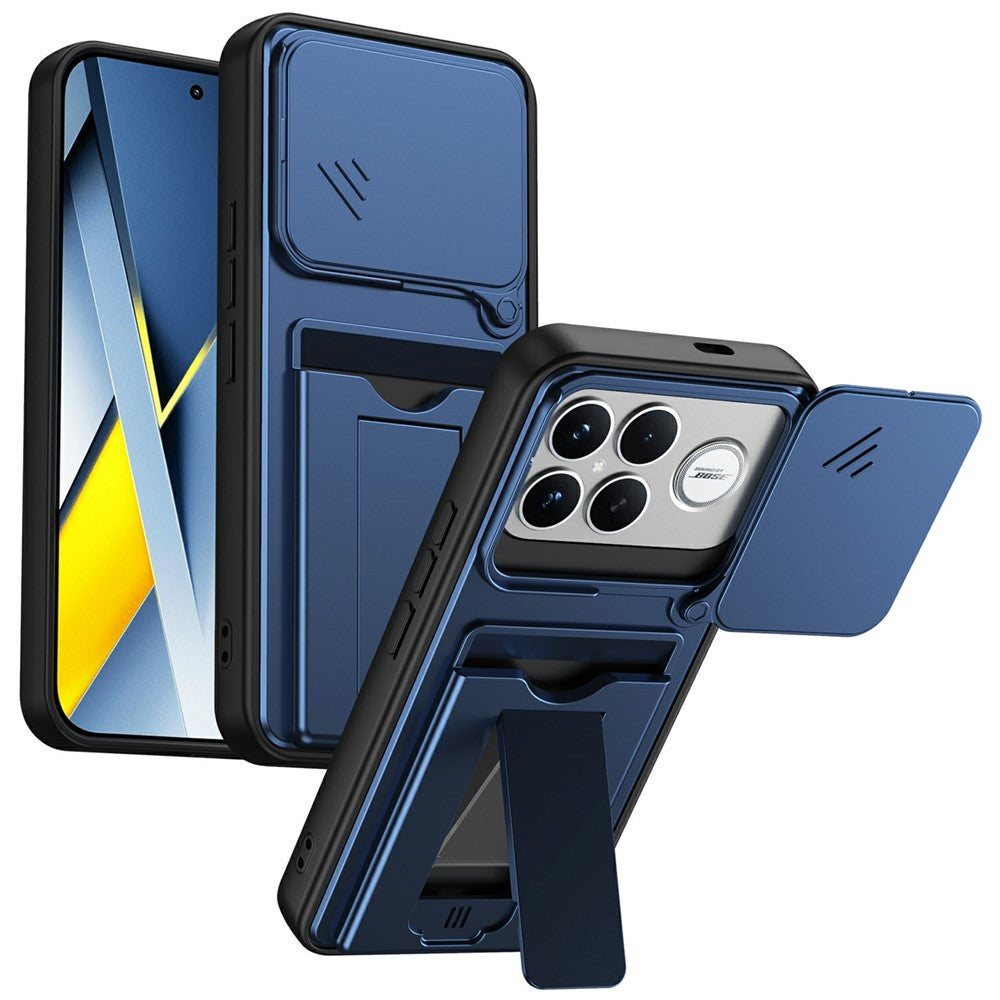 For Xiaomi Redmi K90 Pro Max 5G / Poco F8 Ultra Case Lens Protection Kickstand PC + TPU Phone Cover with Card Holder