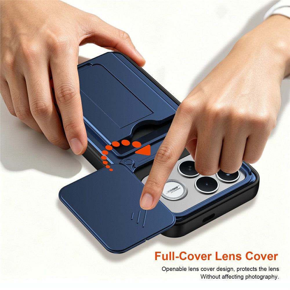 For Xiaomi Redmi K90 Pro Max 5G / Poco F8 Ultra Case Lens Protection Kickstand PC + TPU Phone Cover with Card Holder