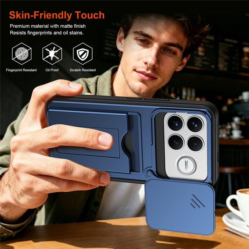 For Xiaomi Redmi K90 Pro Max 5G / Poco F8 Ultra Case Lens Protection Kickstand PC + TPU Phone Cover with Card Holder