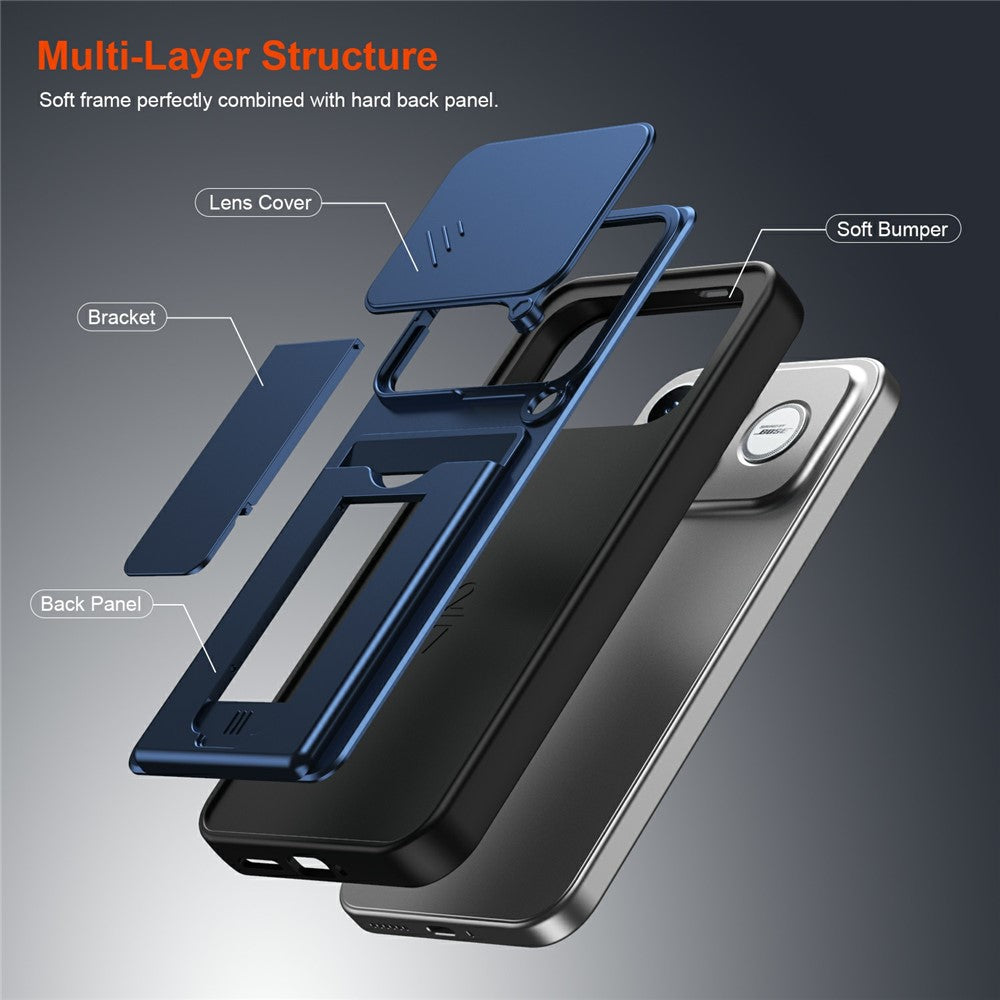 For Xiaomi Redmi K90 Pro Max 5G / Poco F8 Ultra Case Lens Protection Kickstand PC + TPU Phone Cover with Card Holder