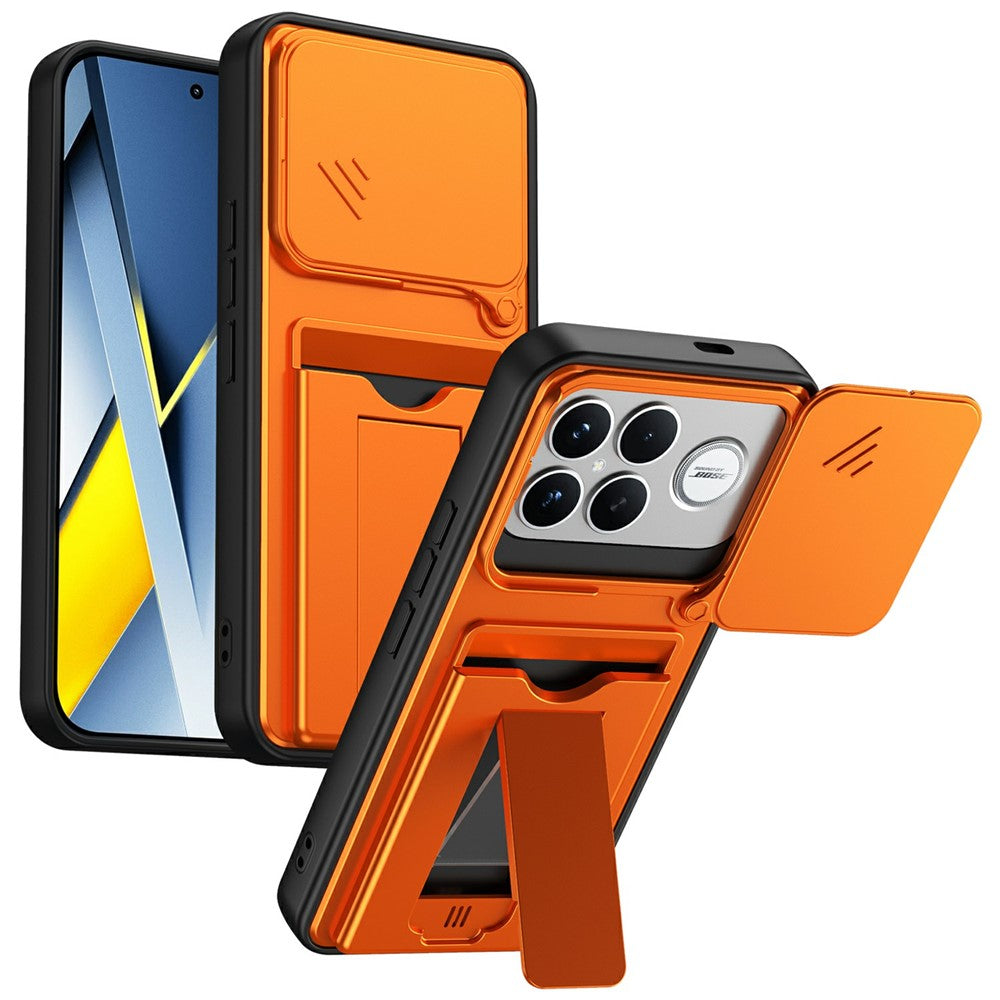 For Xiaomi Redmi K90 Pro Max 5G / Poco F8 Ultra Case Lens Protection Kickstand PC + TPU Phone Cover with Card Holder