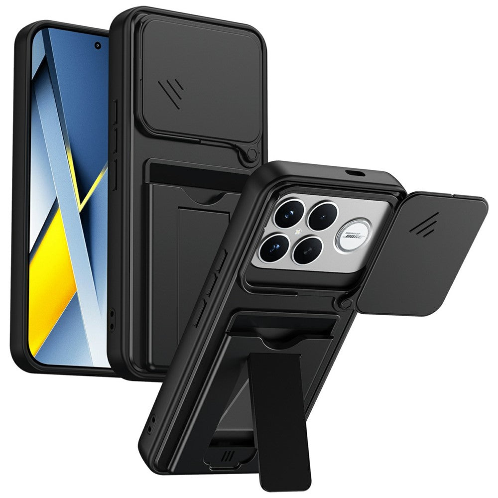 For Xiaomi Redmi K90 Pro Max 5G / Poco F8 Ultra Case Lens Protection Kickstand PC + TPU Phone Cover with Card Holder