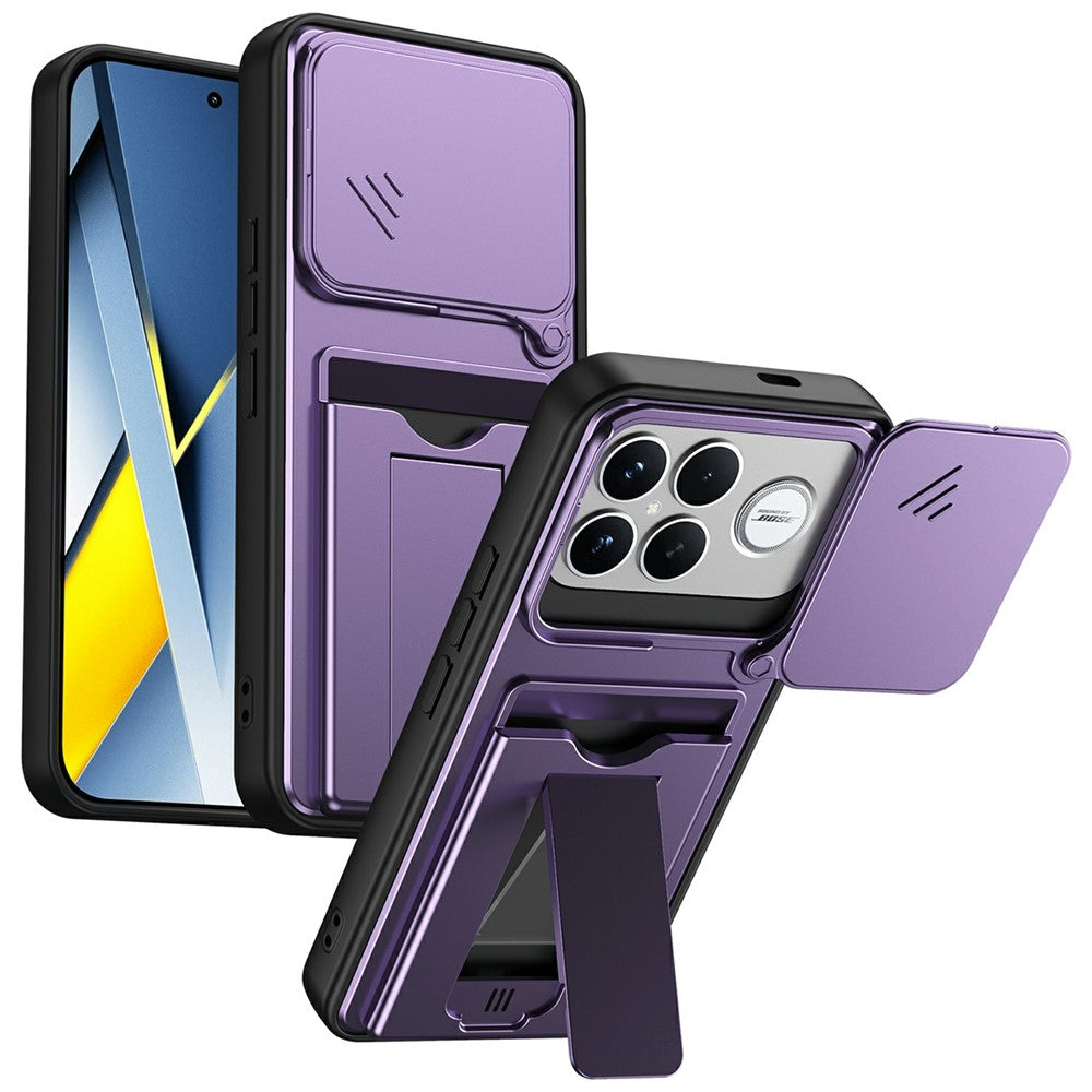 For Xiaomi Redmi K90 Pro Max 5G / Poco F8 Ultra Case Lens Protection Kickstand PC + TPU Phone Cover with Card Holder