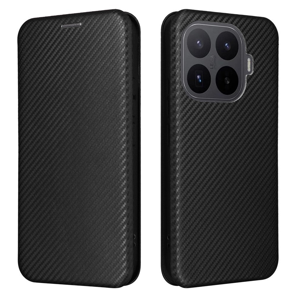 For Xiaomi 17T Pro Case Carbon Fiber Texture Drop-Proof PU Leather Phone Cover