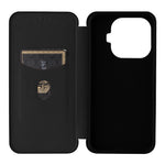 For Xiaomi 17T Pro Case Carbon Fiber Texture Drop-Proof PU Leather Phone Cover