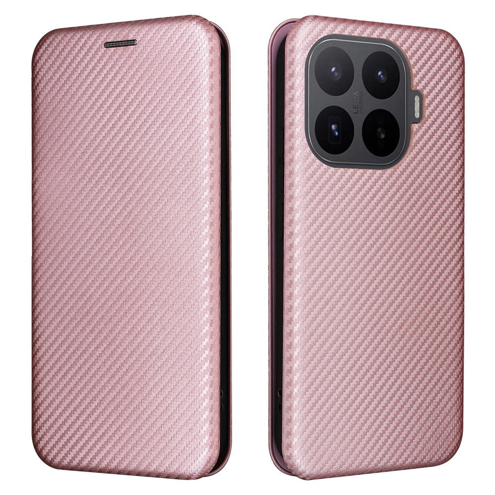 Xiaomi 17T Pro-skal i kolfiberstruktur, fallsäkert PU-läder, mobilskal