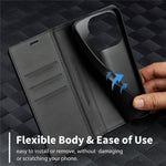 LC.IMEEKE for Xiaomi 17T Pro Wallet Case Carbon Fiber Texture Leather Phone Cover