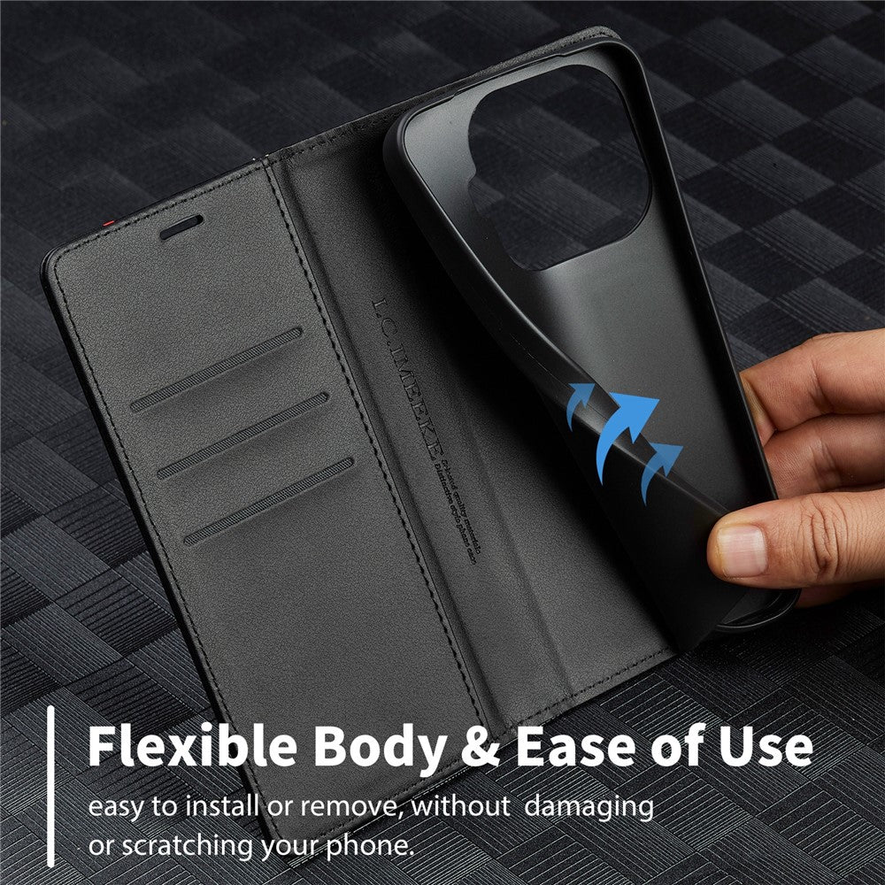 LC.IMEEKE for Xiaomi 17T Pro Wallet Case Carbon Fiber Texture Leather Phone Cover