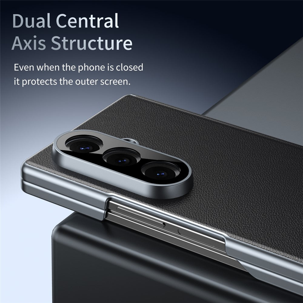 Til Samsung Galaxy Z Fold8 Ultra Cover Dual-Axis Hængsel PU Læder Hårdt PC Foldbart Telefoncover