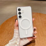 For Samsung Galaxy S25 Magnetic Case Slim Soft TPU Crystal Clear Phone Cover