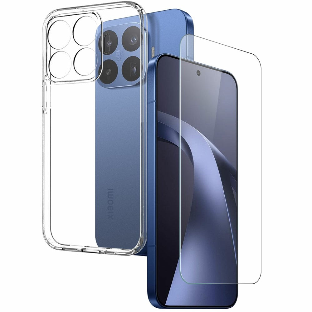 NORTHJO For Xiaomi 17T Pro Case Soft TPU Clear Phone Cover with Tempered Glass Screen Protector