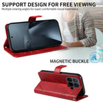 For Xiaomi 17T Pro Leather Case Geometric Line Design Wallet Phone Cover with Wrist Strap