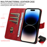 For Xiaomi 17T Pro Leather Case Geometric Line Design Wallet Phone Cover with Wrist Strap