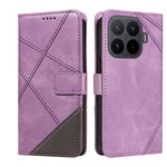 For Xiaomi 17T Pro Leather Case Geometric Line Design Wallet Phone Cover with Wrist Strap
