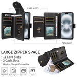 For Xiaomi 17T Case with Multi-Card Holder and Strap PU Leather Phone Cover Stand